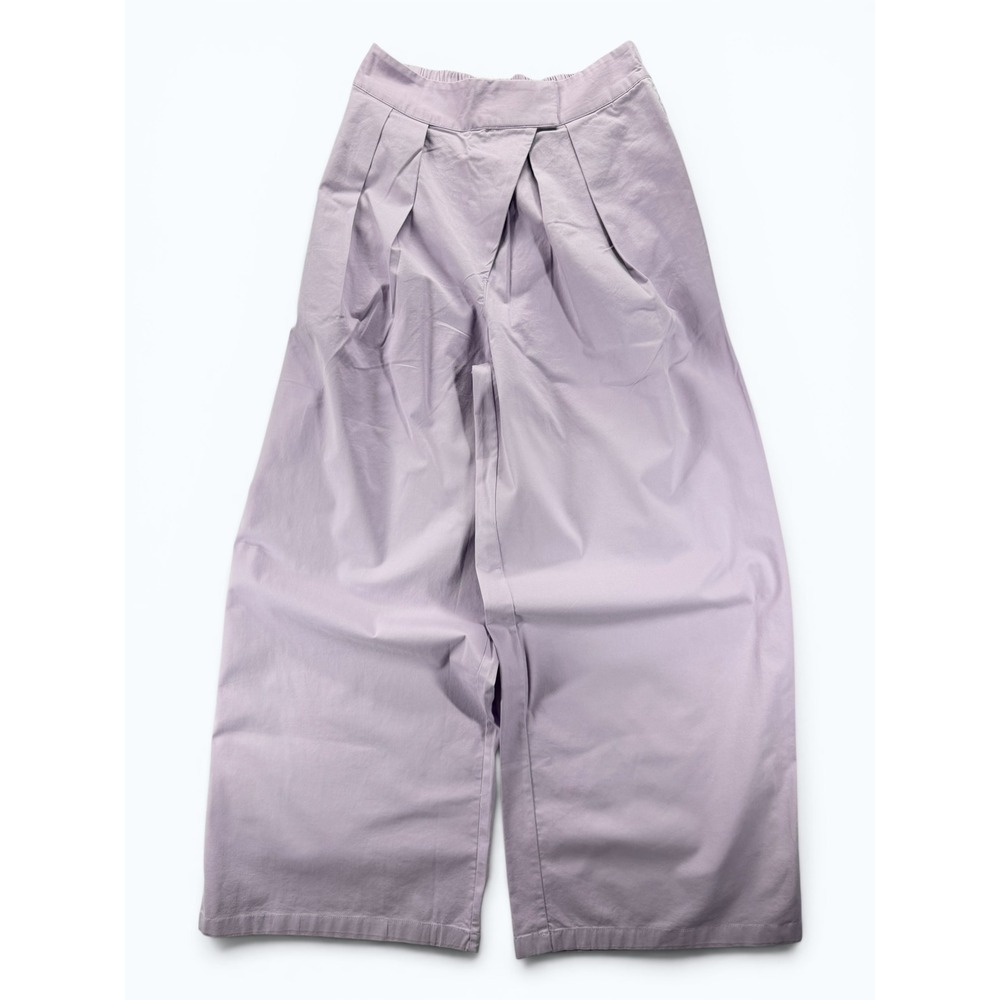 NEW The Drop Purple Pleated Wide Leg Pants High Rise Size M - Picture 9 of 10